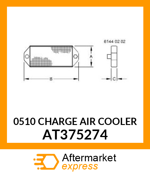 0510 CHARGE AIR COOLER AT375274