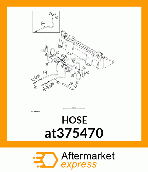 HYDRAULIC HOSE, FABRICATE at375470