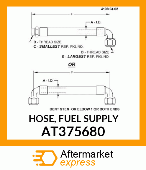 HOSE, FUEL SUPPLY AT375680