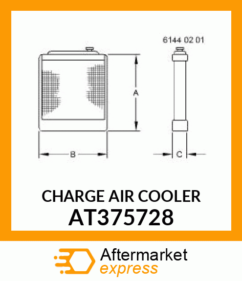 CHARGE AIR COOLER AT375728