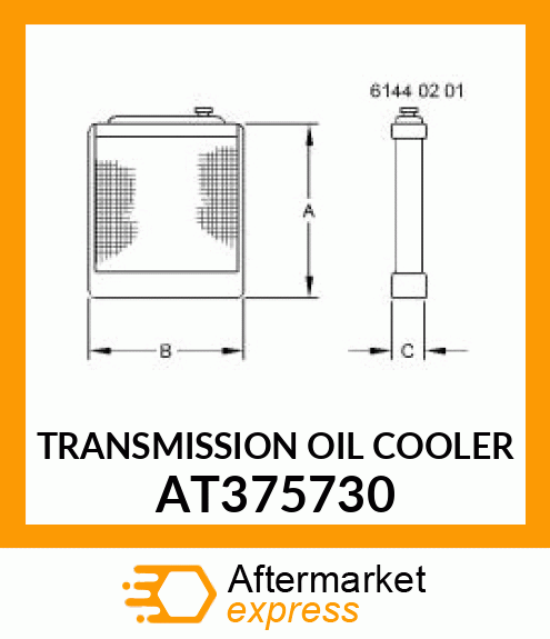 TRANSMISSION OIL COOLER AT375730