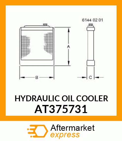 HYDRAULIC OIL COOLER AT375731