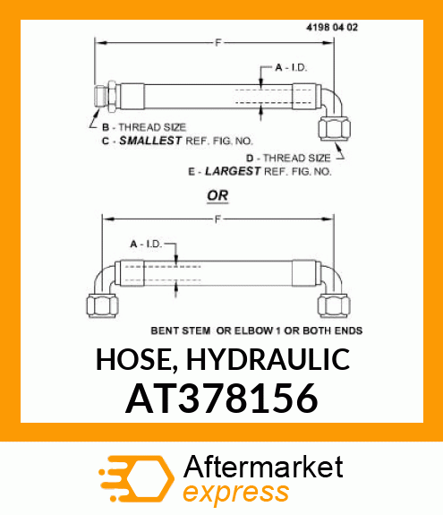 HOSE, HYDRAULIC AT378156