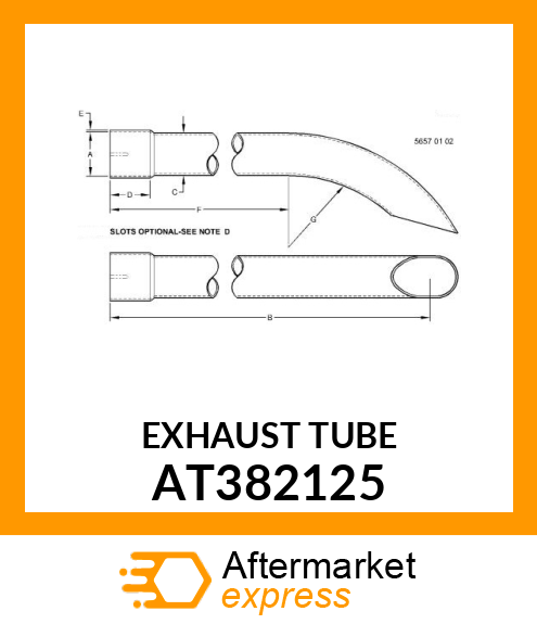 EXHAUST TUBE AT382125