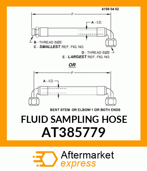 FLUID SAMPLING HOSE AT385779