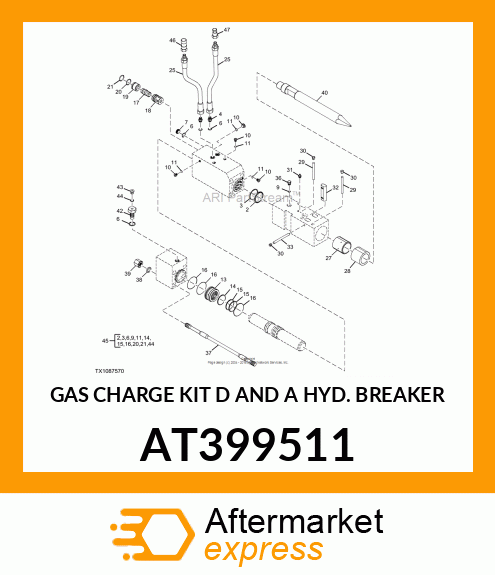 GAS CHARGE KIT D AND A HYD. BREAKER AT399511