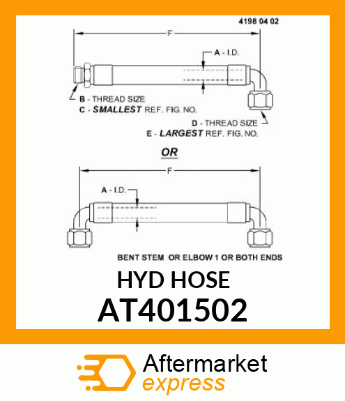 HOSE, HYDRAULIC AT401502