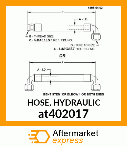 HOSE, HYDRAULIC at402017