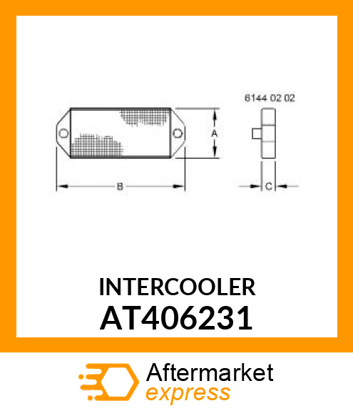 CHARGE AIR COOLER AT406231