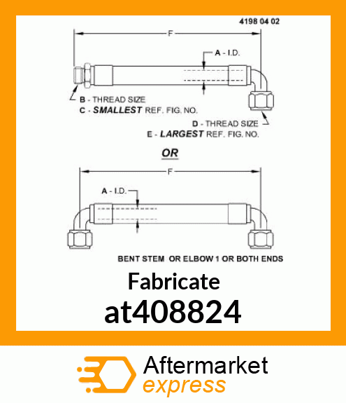 TRANSMISSION OIL HOSE at408824