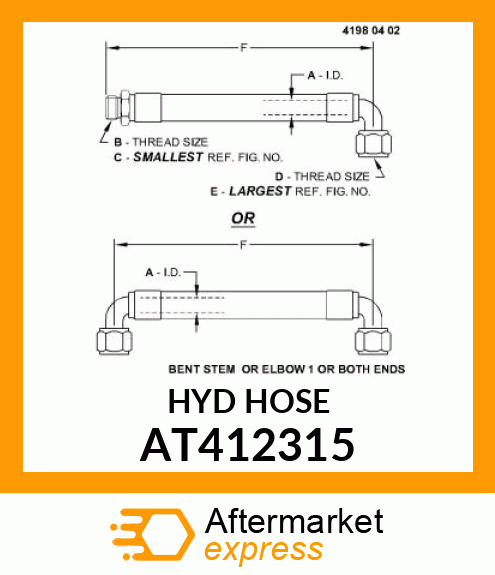 HOSE, HYDRAULIC AT412315