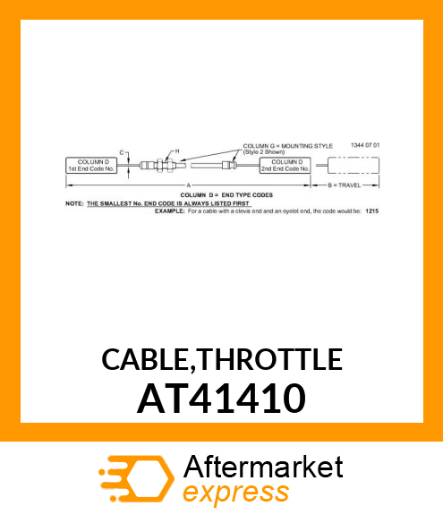 CABLE,THROTTLE AT41410