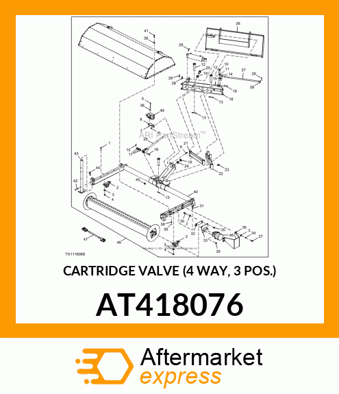 CARTRIDGE VALVE (4 WAY, 3 POS.) AT418076