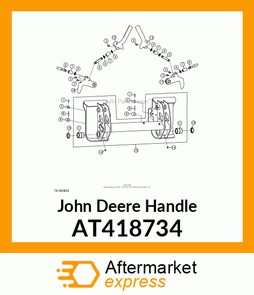 HANDLE, QT MACHINED LH AT418734