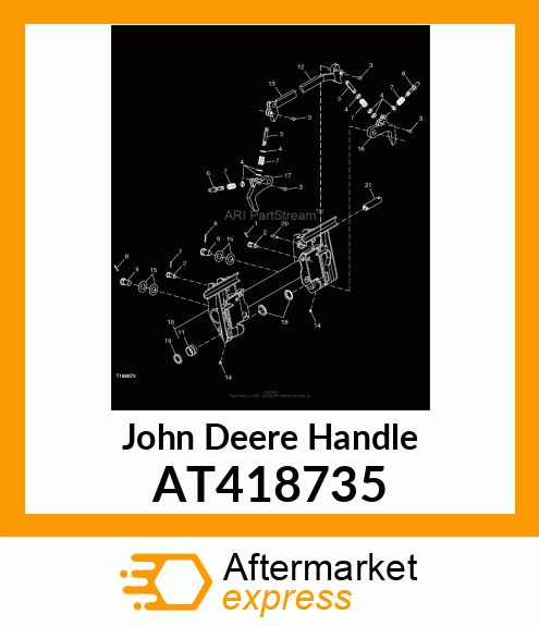 HANDLE, QT MACHINED RH AT418735