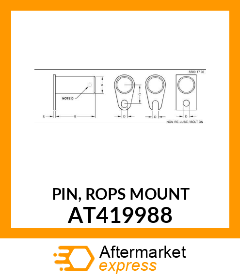 PIN, ROPS MOUNT AT419988