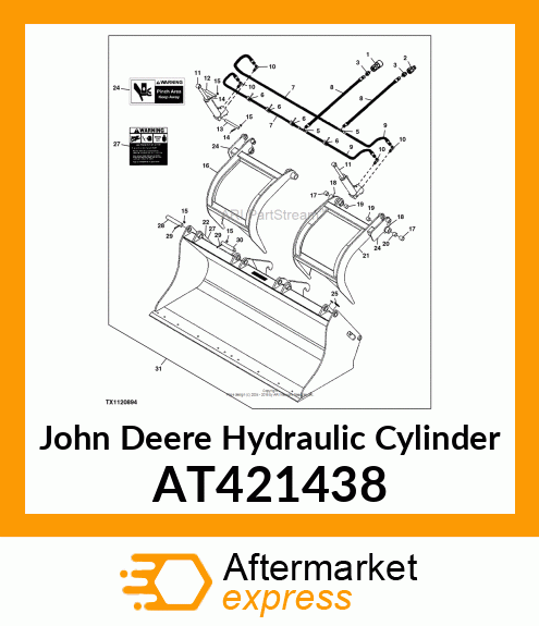 HYDRAULIC CYLINDER, CYLINDER ASSEMB AT421438