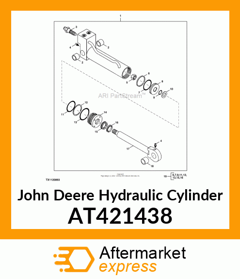 HYDRAULIC CYLINDER, CYLINDER ASSEMB AT421438