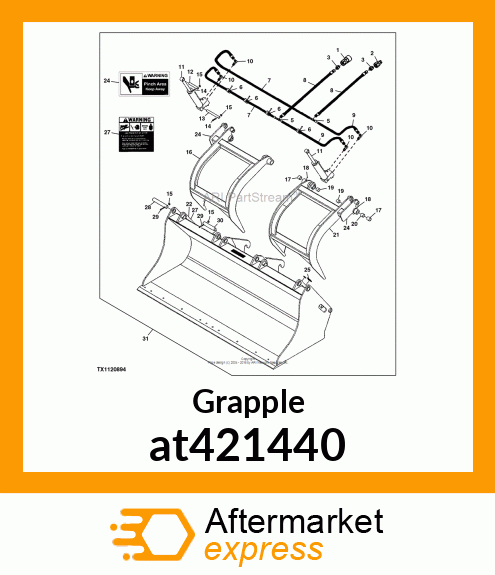 GRAPPLE RIGHT GRAPPLE HOOK at421440