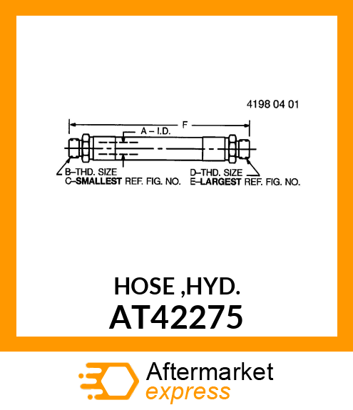 HOSE ,HYD. AT42275