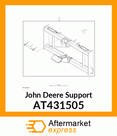 SUPPORT, SUPPORT FRAME, AUGER MTG. AT431505