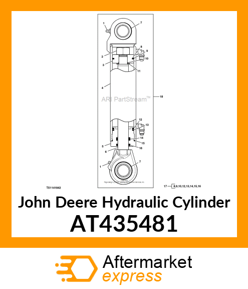 HYDRAULIC CYLINDER, MP BUCKET AT435481