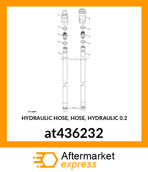 HYDRAULIC HOSE, HOSE, HYDRAULIC 0.2 at436232