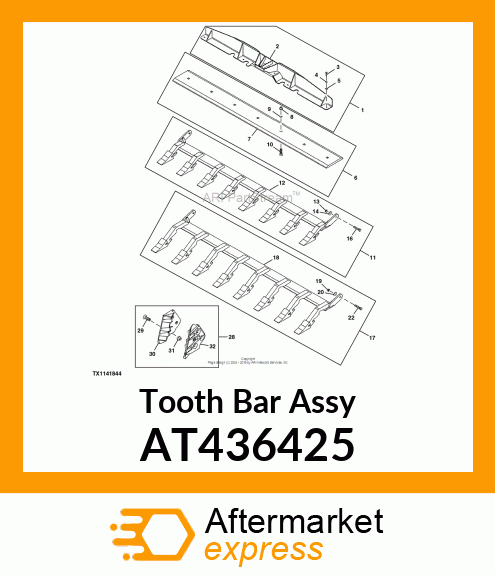 Tooth Bar Assy AT436425