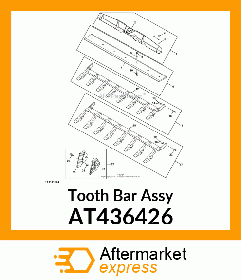 Tooth Bar Assy AT436426