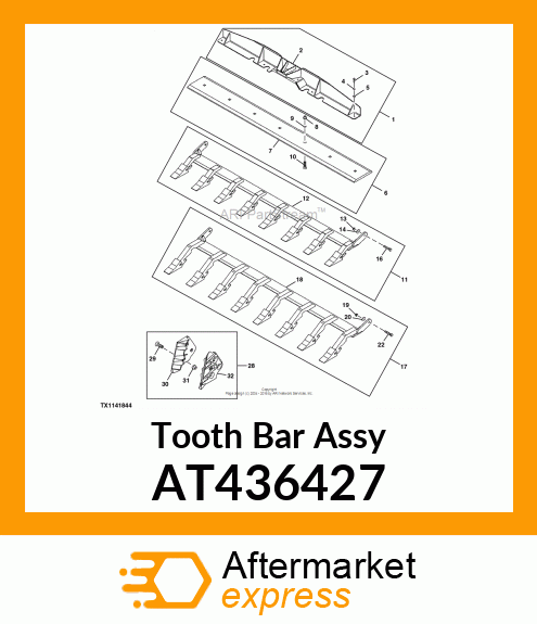 Tooth Bar Assy AT436427