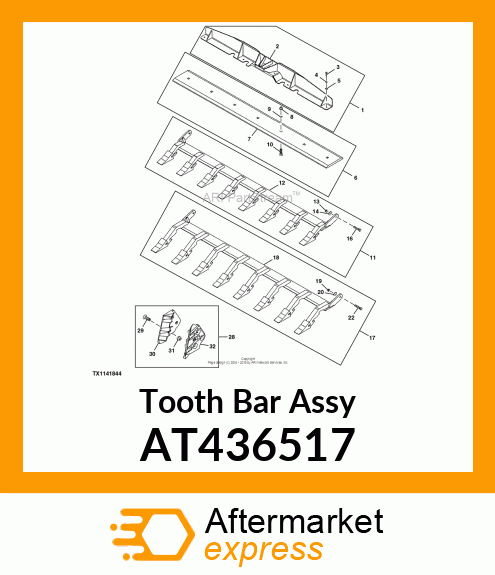 Tooth Bar Assy AT436517