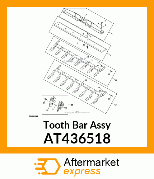 Tooth Bar Assy AT436518