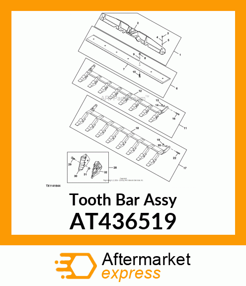 Tooth Bar Assy AT436519