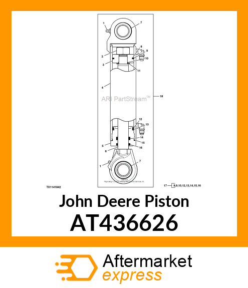 PISTON, HYD. CYL. AT436626