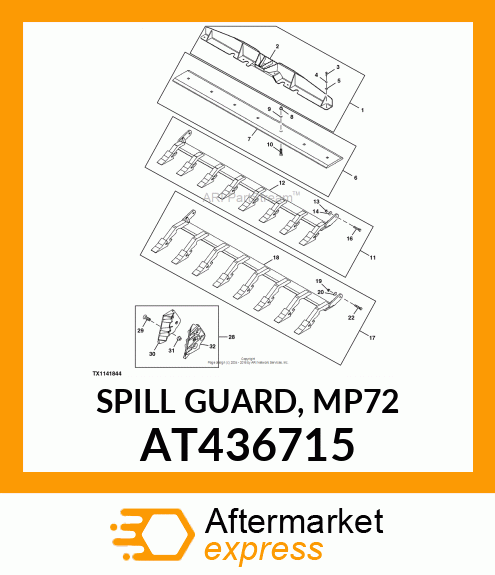 SPILL GUARD, MP72 AT436715