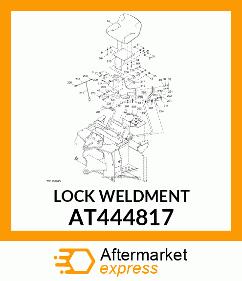 LOCK WELDMENT AT444817