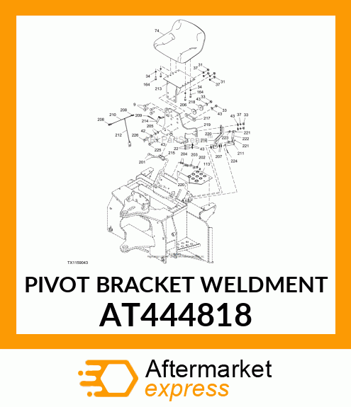 PIVOT BRACKET WELDMENT AT444818