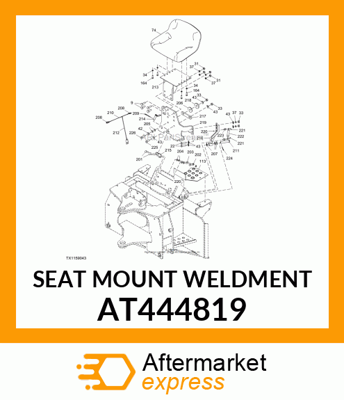 SEAT MOUNT WELDMENT AT444819