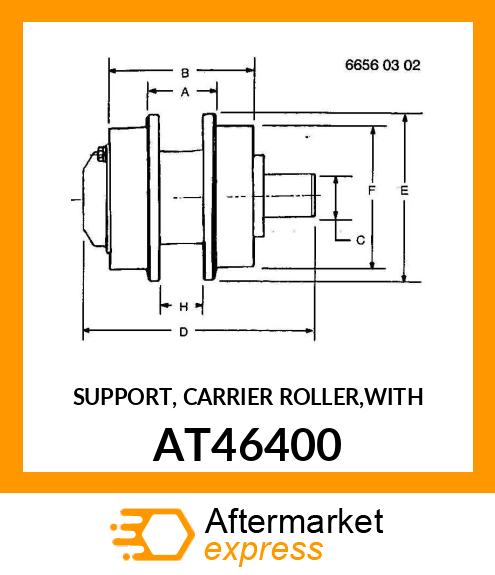 SUPPORT, CARRIER ROLLER,WITH AT46400