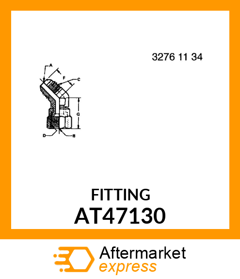 FITTING,37 DEGREE FLARE AT47130