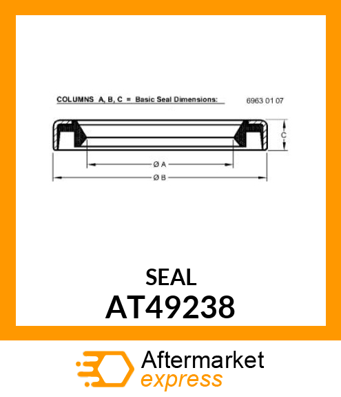 OIL SEAL,BEARING CAP AT49238