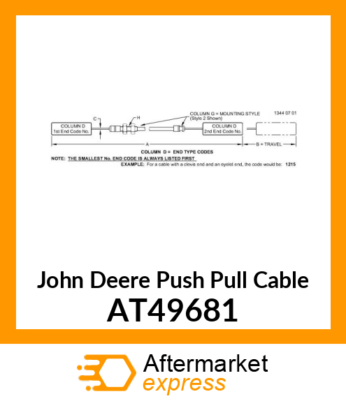 CABLE,WINCH CONTROL AT49681