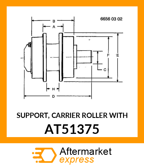 SUPPORT, CARRIER ROLLER WITH AT51375