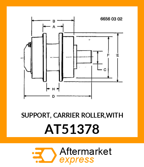 SUPPORT, CARRIER ROLLER,WITH AT51378