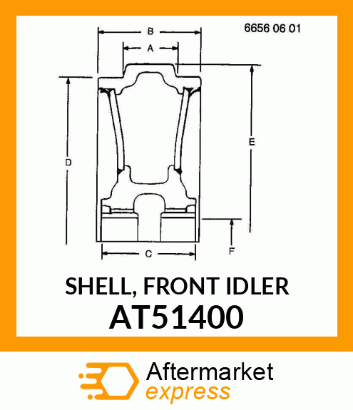 SHELL, FRONT IDLER AT51400