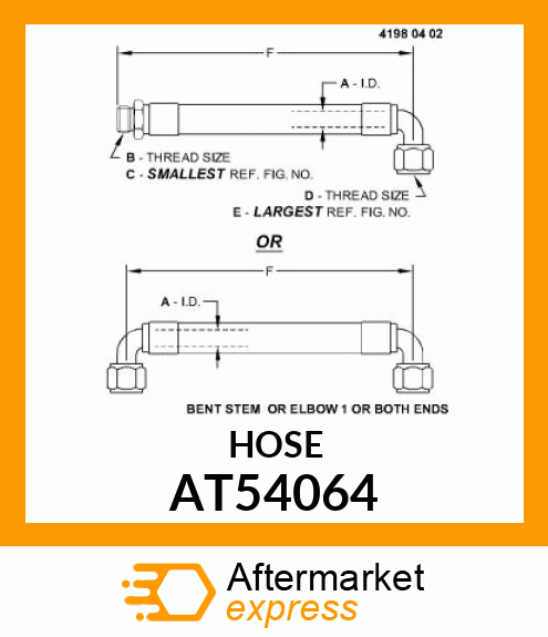 HOSE,HYDRAULIC AT54064