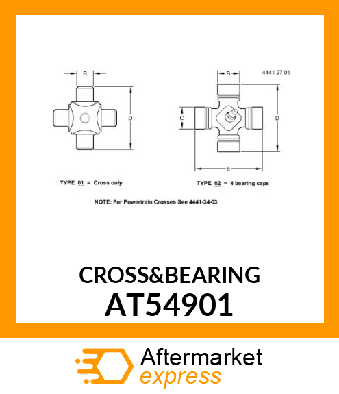 JOURNAL AND BEARING KIT AT54901