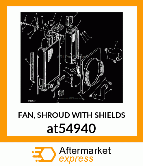 FAN, SHROUD WITH SHIELDS at54940