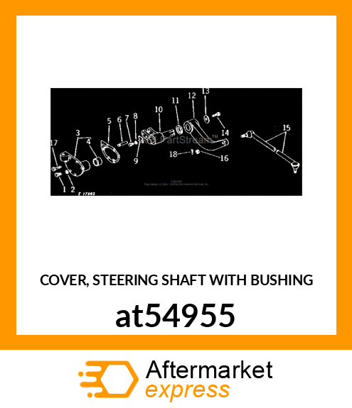 COVER, STEERING SHAFT WITH BUSHING at54955