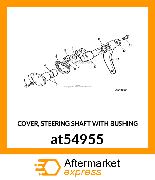 COVER, STEERING SHAFT WITH BUSHING at54955